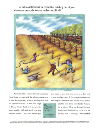 This B to B campaign for Lehman generated over $200 million in  corporate investments.  : Financial Services : Eva Okada