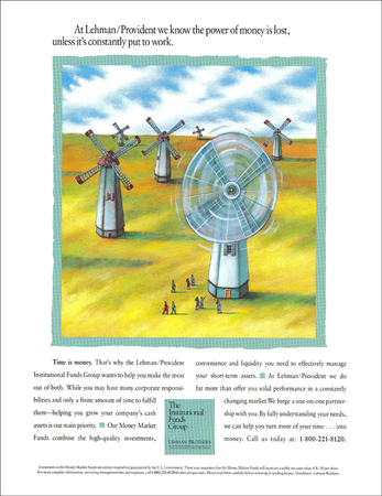 These illustrations gave Lehman a distinct look that sets it apart from the competition. : Financial Services : Eva Okada