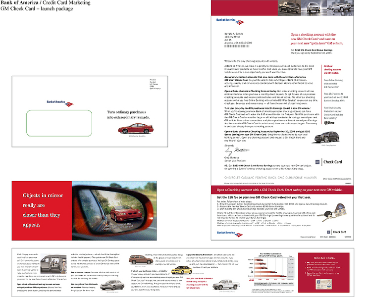 Introducing the GM card: rewards for everyday purchases go towards your next GM car.  : Direct Mail : Eva Okada