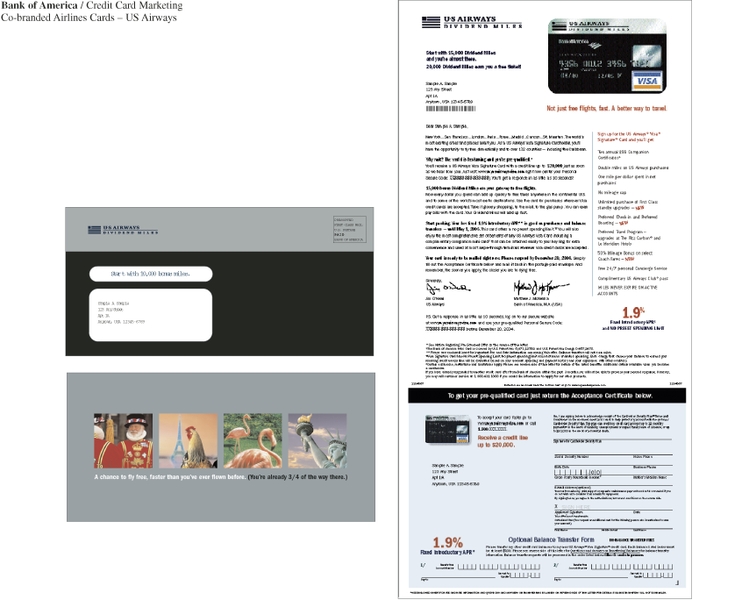 US Air wanted travelers to know that they fly to international destinations. This package communicates that right on the envelope. : Direct Mail : Eva Okada