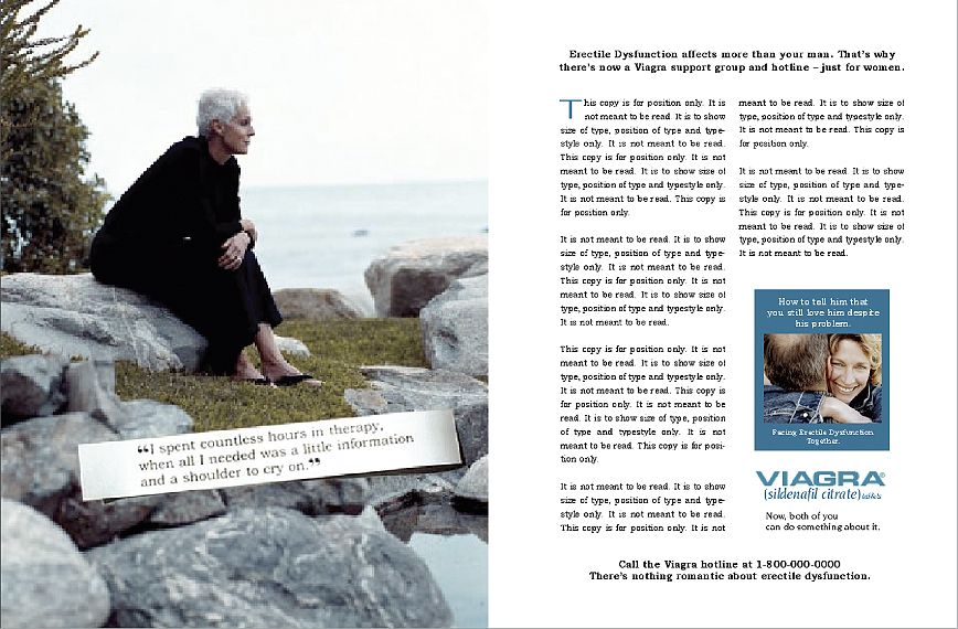 A different approach to a shared problem: targeting women as influencers in men's use of Viagra. : Health Care : Eva Okada