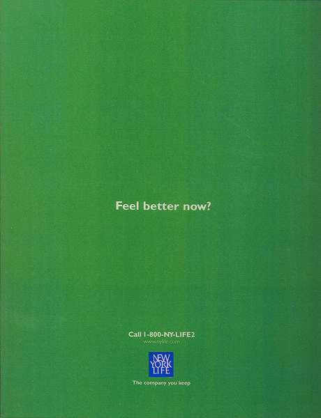 This ad includes a bind-in card as a response device. : Insurance : Eva Okada