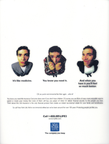 Humorous copy addresses a dark topic with a good attitude. : Insurance : Eva Okada