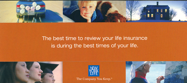 Brochure Cover: The conceptual thread is carried through... : Insurance : Eva Okada