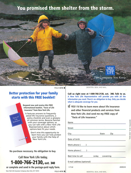 FSI for New York Life integrates with the TV. (Click on Television link to see the commercial.)  : Insurance : Eva Okada